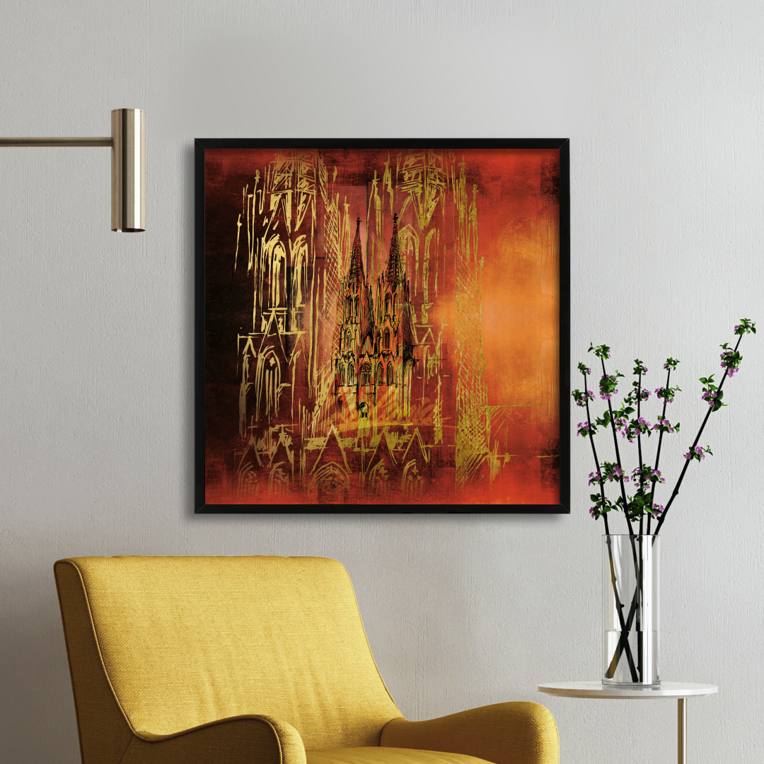 Coolonia Dom Mixed Media Art Print - Kunstdruck auf Leinwand