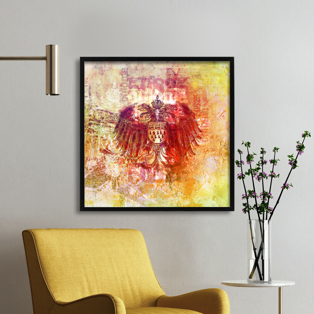 Coolonia Wappen Mixed Media Art Print - Kunstdruck auf Leinwand