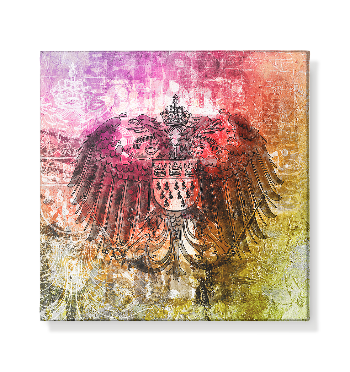 Coolonia Wappen Mixed media Art Print - Kunsdruck auf Leinwand