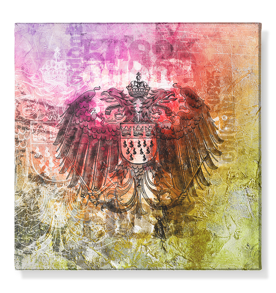 Coolonia Wappen Mixed media Art Print - Kunsdruck auf Leinwand