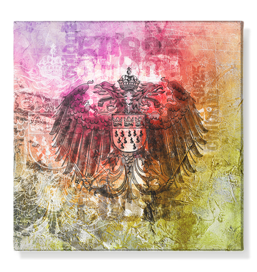 Coolonia Wappen Mixed media Art Print - Kunsdruck auf Leinwand