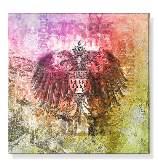 Coolonia Wappen Mixed media Art Print - Kunsdruck auf Leinwand