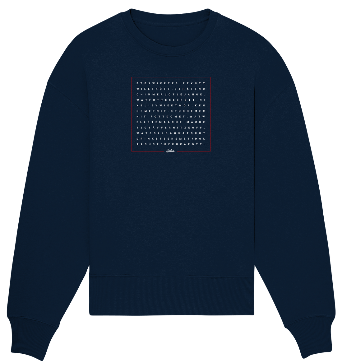 Grundgesetz - Organic Oversize Sweatshirt