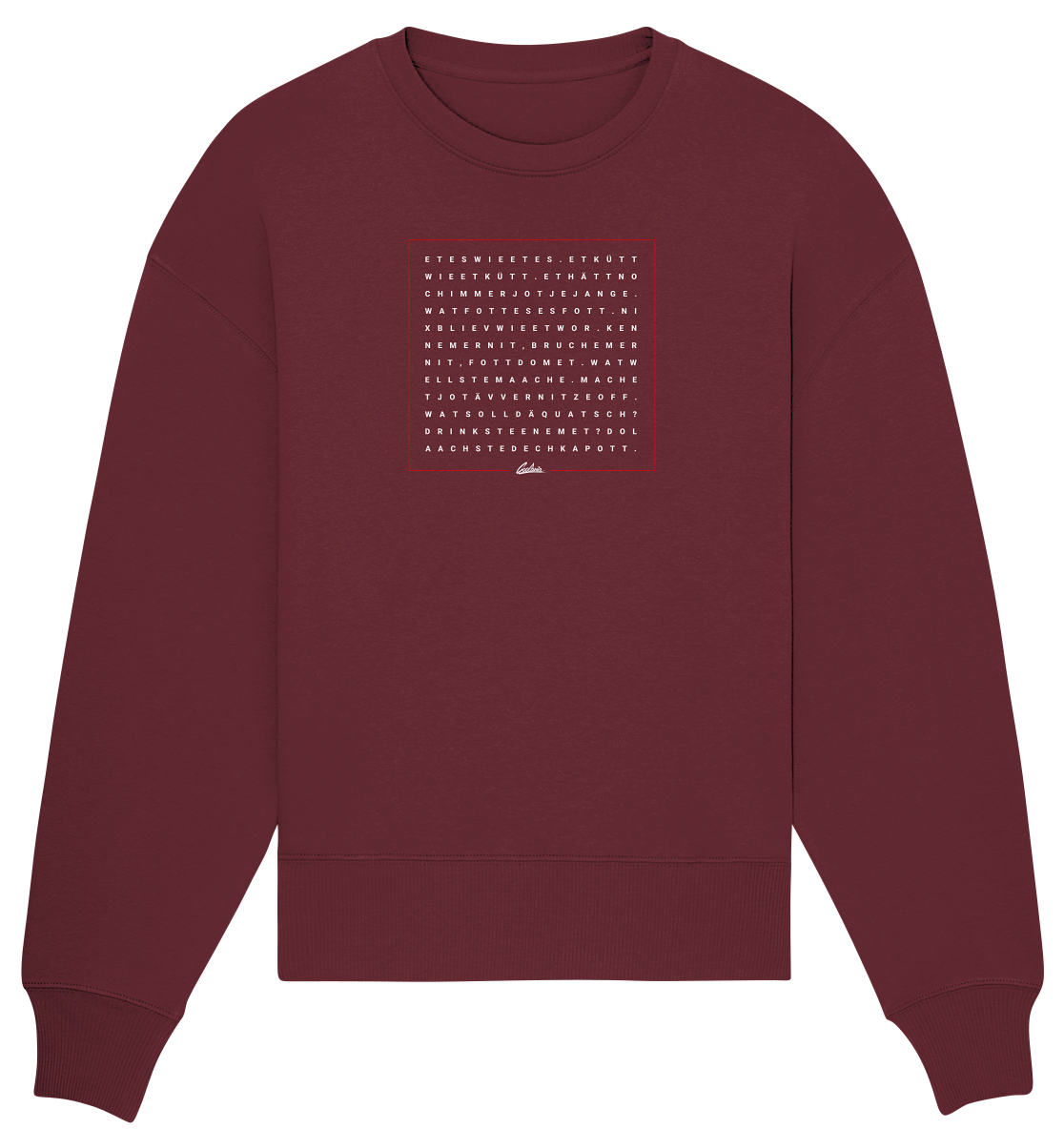 Grundgesetz - Organic Oversize Sweatshirt